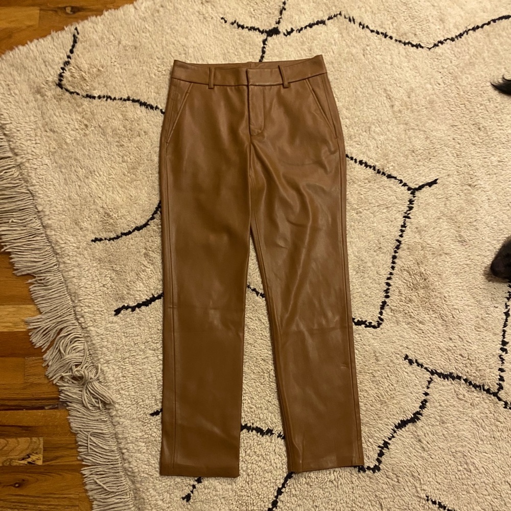 Zara Pleather crop pants